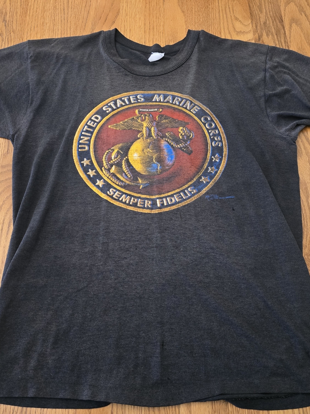 United States Marine Corps Semper Fidelis Emblem Tee - Black